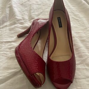 Alex Marie Red Peep Toe Heels